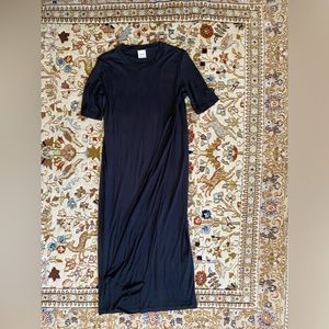 Boob Design T shirt Nursing and Maternity Dress, black, medium